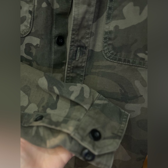 ALL-SON 100% Durable COTTON CAMO Jacket Shirt Long Sleeve Button Down - Picture 8 of 12